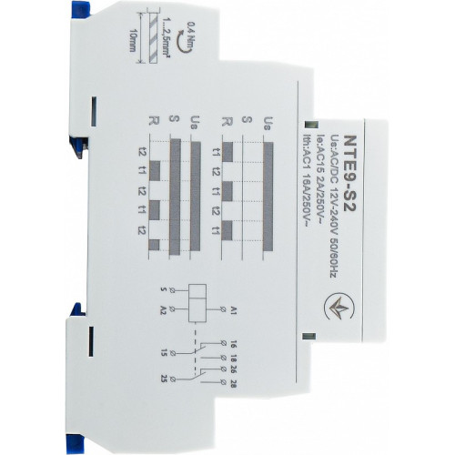 Реле времени асимметричного цикла NTE9-S2 AC/DC 12-240V A0010240008