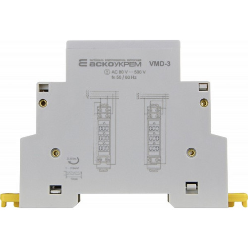 Вольтметр модульный цифровой трехфазный VMD-3 (AC 80-500 V) A0010250002