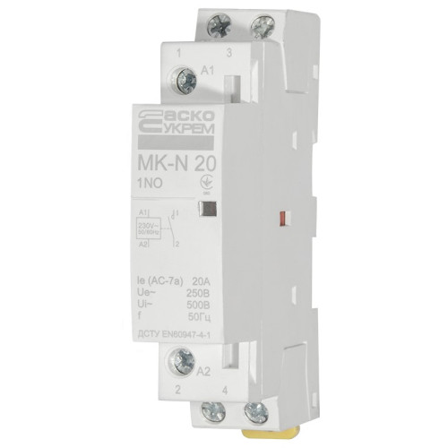 Модульный контактор 20A 1P 220V, 1NO, MK-N A0040030021