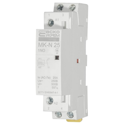 Модульный контактор 25A 1P 220V, 1NO, MK-N A0040030022