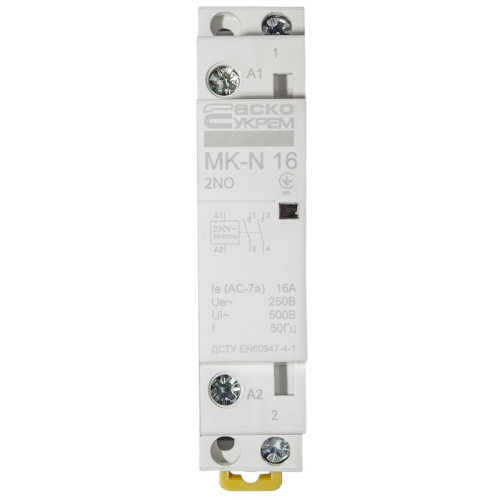 Модульный контактор 16A 2P 220V, 2NO, MK-N A0040030023