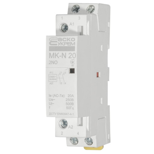 Модульный контактор 20A 2P 220V, 2NO, MK-N A0040030024