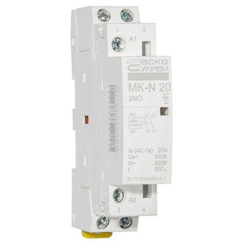 Модульный контактор 20A 2P 220V, 2NO, MK-N A0040030024
