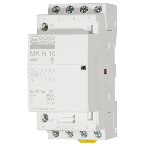 Модульный контактор 16A 4P 220V, 4NO, MK-N A0040030026