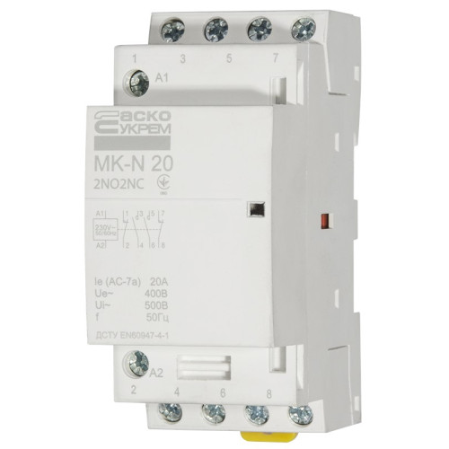 Модульный контактор 20A 4P 220V, 2NO+2NC, MK-N A0040030029