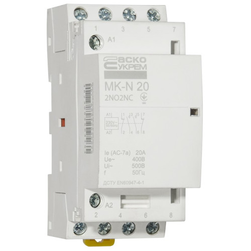 Модульный контактор 20A 4P 220V, 2NO+2NC, MK-N A0040030029