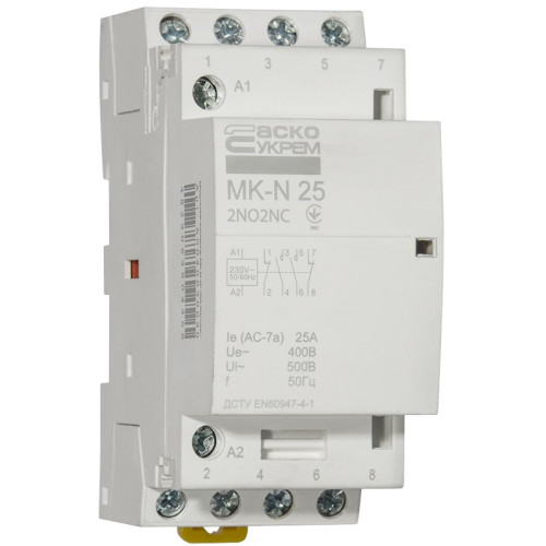Модульный контактор 25A 4P 220V, 2NO+2NC, MK-N A0040030030