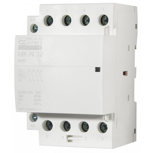 Модульный контактор 32A 4P 220V, 4NO, MK-N A0040030032