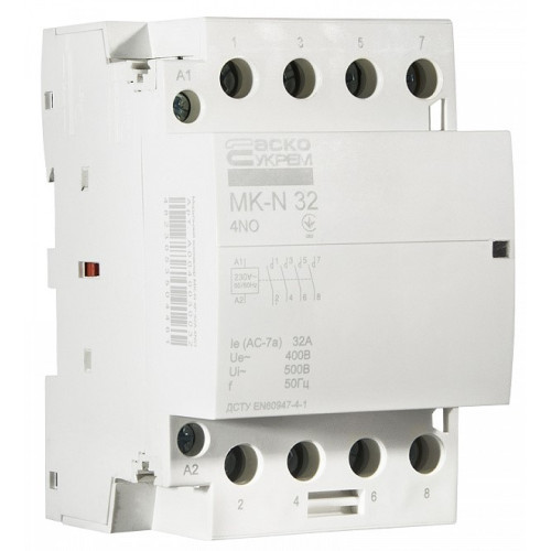 Модульный контактор 32A 4P 220V, 4NO, MK-N A0040030032