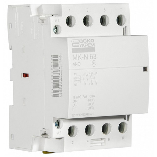 Модульный контактор 63A 4P 220V, 4NO, MK-N A0040030034