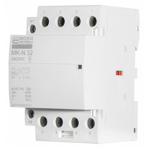 Модульный контактор 32A 4P 220V, 2NO+2NC, MK-N A0040030035