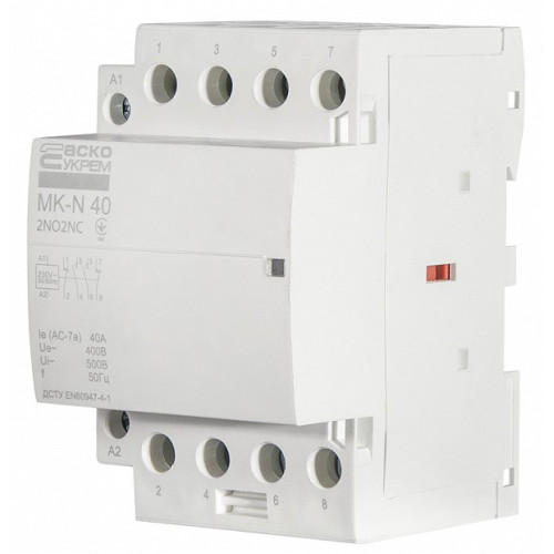 Модульный контактор 40A 4P 220V, 2NO+2NC, MK-N A0040030036