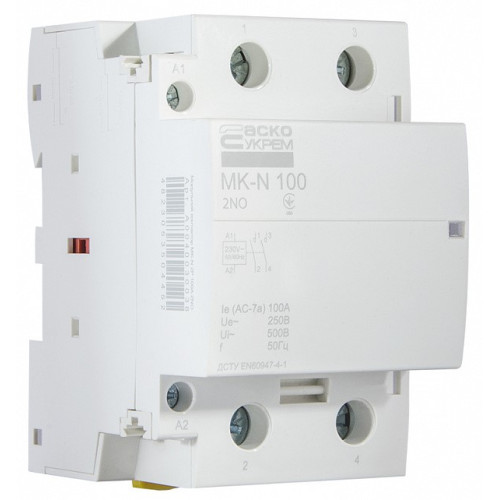 Модульный контактор 100A 2P 220V, 2NO, MK-N A0040030038