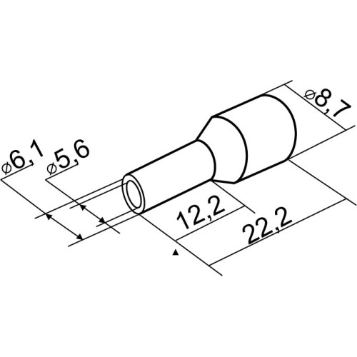 Наконечники трубчатые 16мм кв, НТ 16,0-12 белые (100 шт.) A0060010010