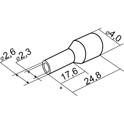 Наконечники трубчатые 2,5мм кв, НТ 2,5-18 синие (100 шт.) A0060010027