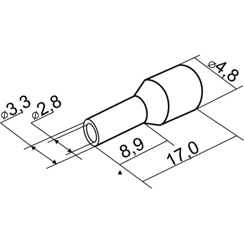Наконечники трубчатые 4мм кв, НТ 4,0-09 синие (100шт) A0060010057