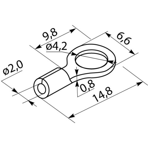 Наконечники под винт с изоляцией RV 2-4 (100 шт.) A0060030005