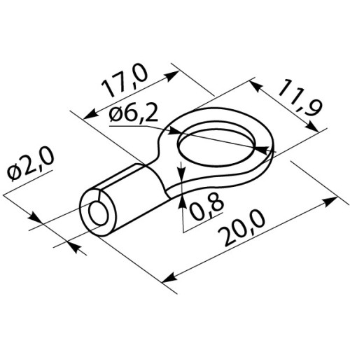 Наконечники под винт с изоляцией RV 2-6 (100 шт.) A0060030006