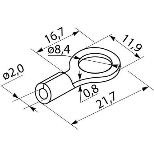 Наконечники под винт с изоляцией RV 2-8 (100 шт.) A0060030007