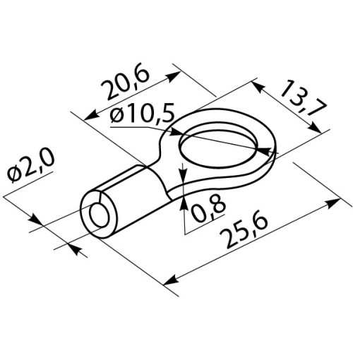 Наконечники под винт с изоляцией RV 2-10 (100 шт.) A0060030008