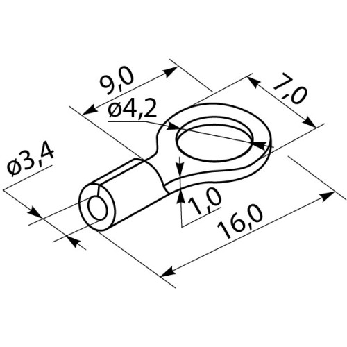 Наконечники под винт с изоляцией RV 3,5-4 (100 шт.) A0060030009