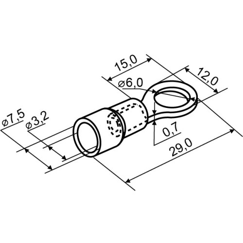 Наконечники под винт с изоляцией RV 3,5-6 (100 шт.) A0060030010