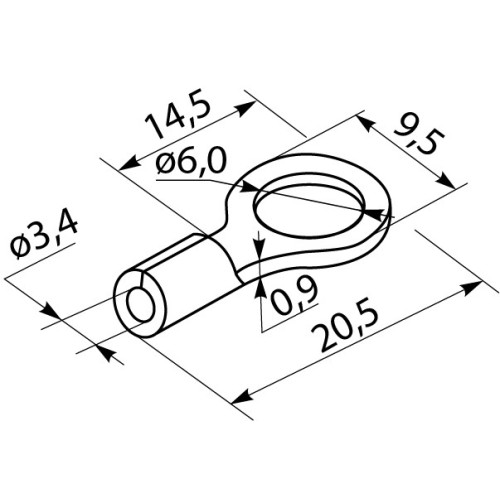 Наконечники под винт с изоляцией RV 5,5-6 (100 шт.) A0060030013