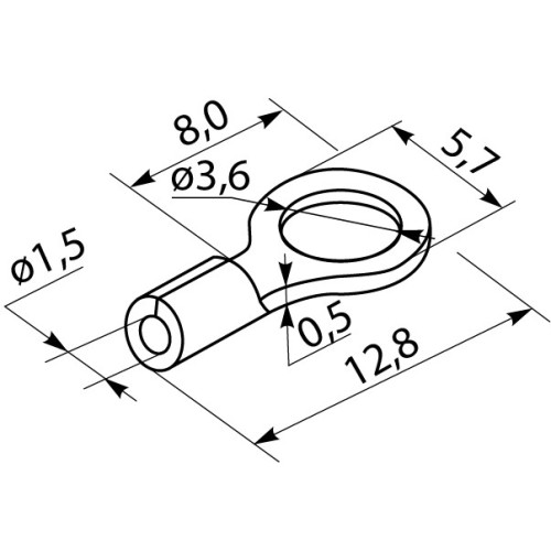 Наконечники под винт с изоляцией RV 1,25-3,7 (100 шт.) A0060030044