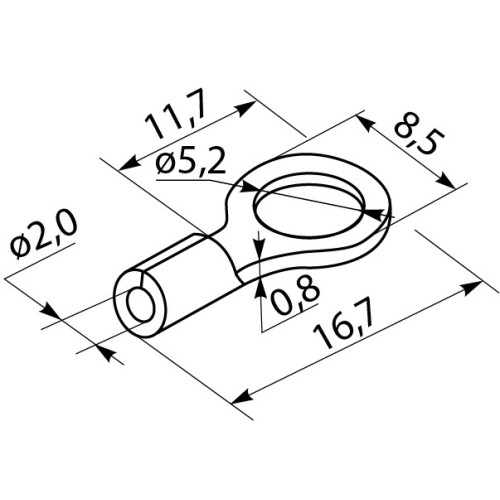 Наконечники под винт с изоляцией RV 2-5 (100 шт.) A0060030050