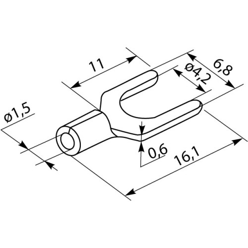 Наконечник вилочный SV 1,25-4 (100 шт.) A0060040001