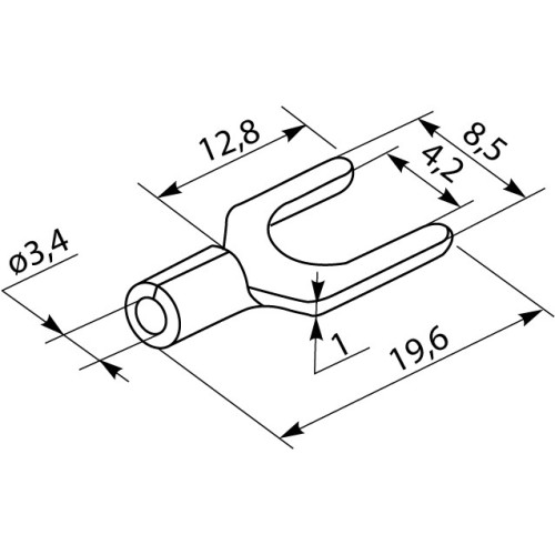 Наконечник вилочный SV 5,5-4 (100 шт.) A0060040004