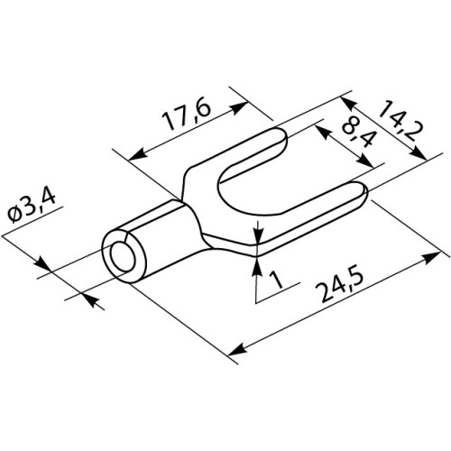 Наконечник вилочный SV 5,5-8 (100 шт.) A0060040006