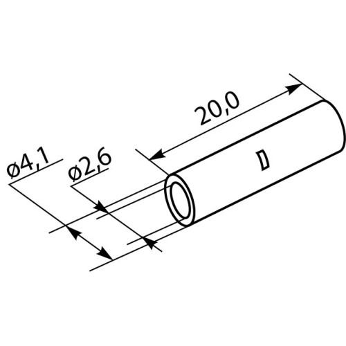Гильза медная луженая 2,5 мм кв, GT-2,5 (100шт.) A0060080002