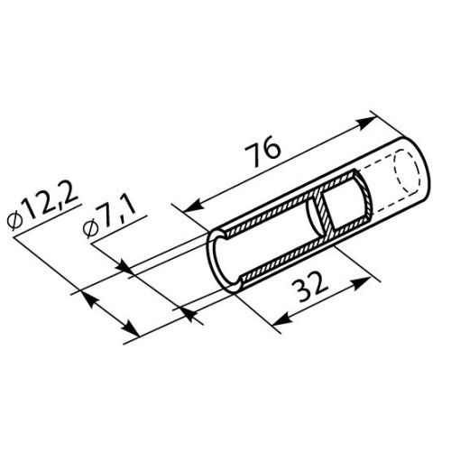Гильза алюминиевая 25 мм кв, GL-25 A00600800023