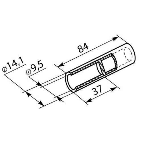 Гильза алюминиевая 35 мм кв, GL-35 A00600800024