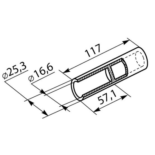 Гильза алюминиевая 150 мм кв, GL-150 A00600800029