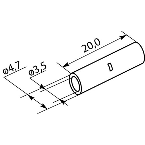 Гильза медная луженая 4 мм кв, GT-4 (100шт.) A0060080003