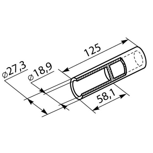 Гильза алюминиевая 185 мм кв, GL-185 A00600800030
