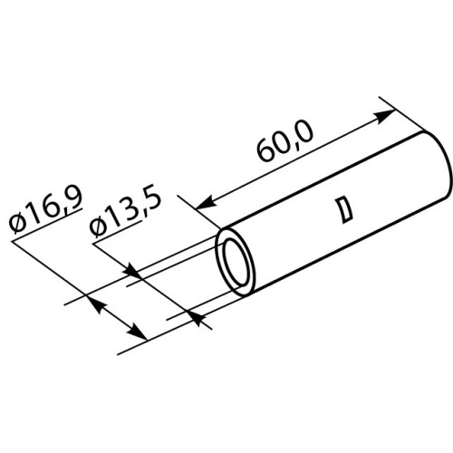 Гильза медная луженая 95 мм кв, GT-95 A0060080011