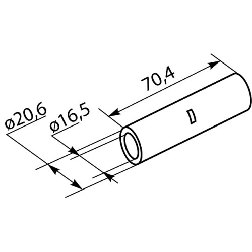 Гильза медная луженая 150 мм кв, GT-150 A0060080013