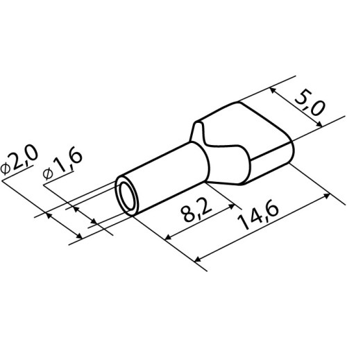 Наконечники трубчатые ТЕ 0,75-08 синие (100 шт.) A0060120002