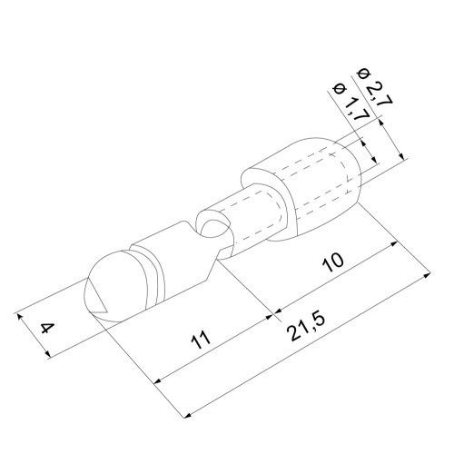 Разъем-штекер цилиндрический 1.25-156 'вилка' (100 шт.), MPD A0060140001