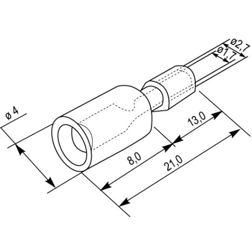 Разъем-штекер цилиндрический 1.25-156 'розетка' (100 шт.), FRD A0060140005