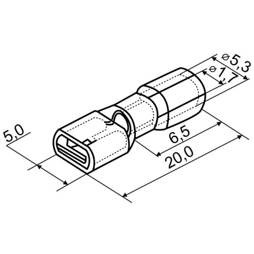 Коннекторы полностью изолированые 1,25-187 'мама' (100 шт.), FDFD A0060150001