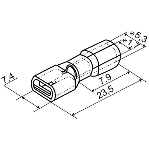 Коннекторы полностью изолированые 1,25-250 'мама' (100 шт.), FDFD A0060150002