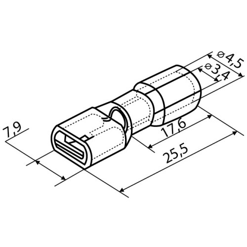 Коннекторы полностью изолированые 5.5-250 'мама' (100 шт.), FDFD A0060150005
