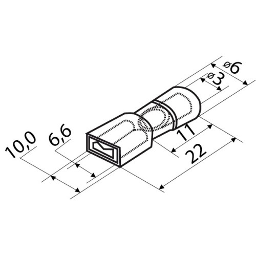Коннекторы полностью изолированые 2-250 'мама' (100 шт.), FDFNY A0060150007
