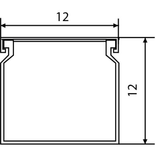 Короб 12х12мм, 2м, АСКО УКРЕМ A0070010012