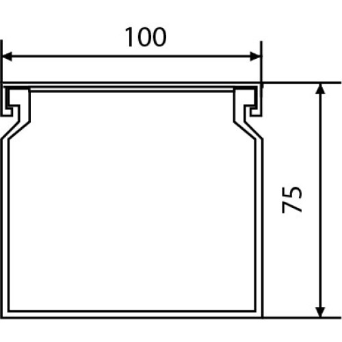 Короб 100х75мм, 2м, АСКО УКРЕМ A0070010030