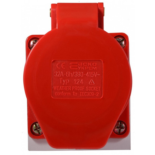 Розетка (гнездо) стационарная ГC 32А/4 3Р+PE (124) A0080040005